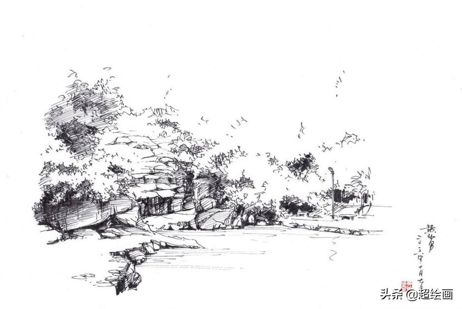 十大顶级钢笔画速写,钢笔速写100幅图片