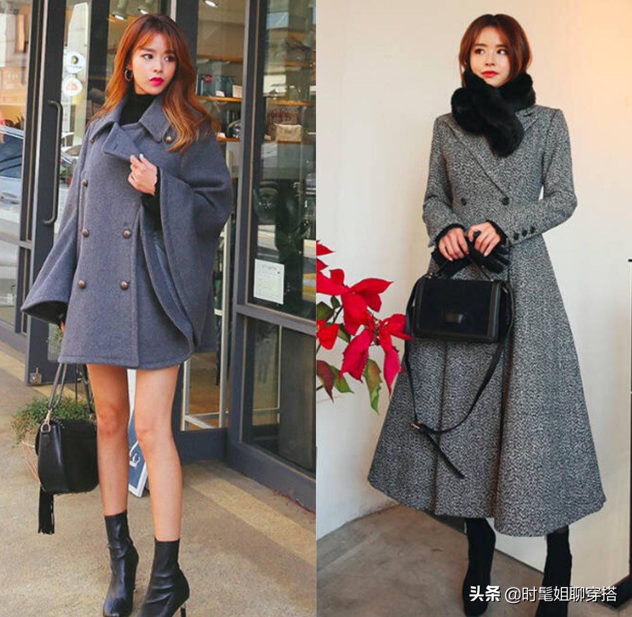 韩国女生穿大衣,韩国女生真的好会穿搭