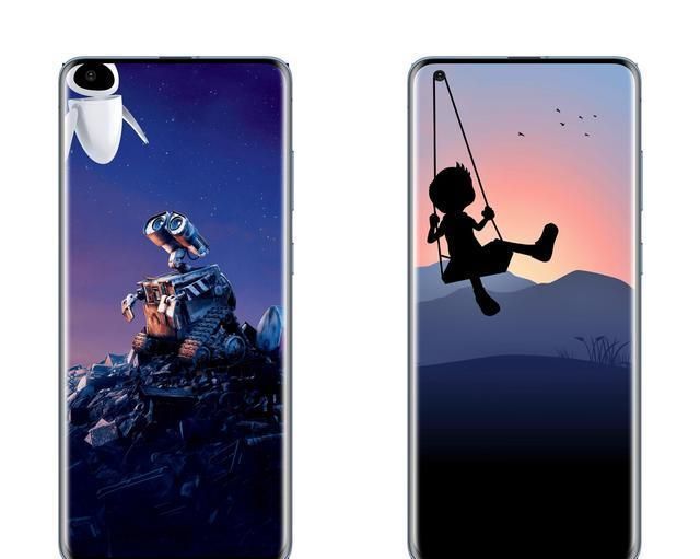 挖孔屏变全面屏壁纸,右挖孔屏壁纸手机超清全面屏