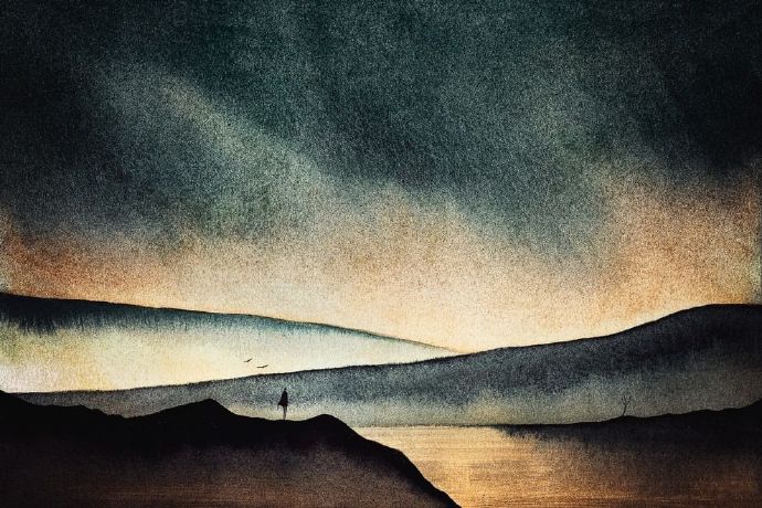 禅悟人生绘画作品,极简禅意绘画作品