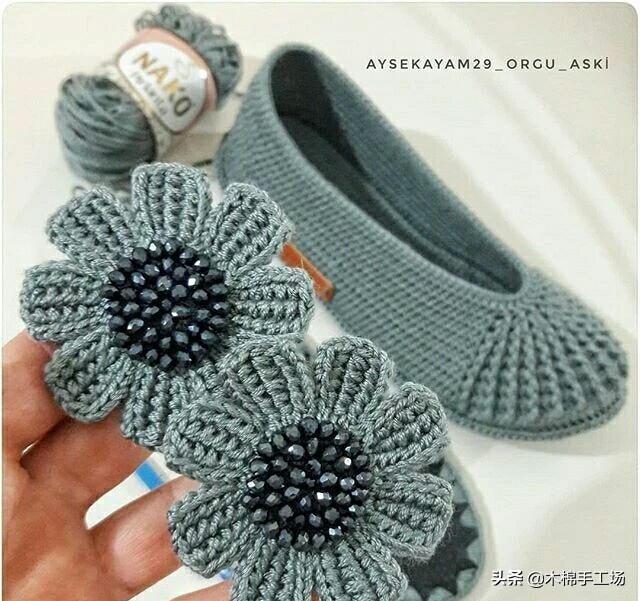 春天来了给自己添一双好鞋吧,春夏鞋子钩单鞋简单钩法