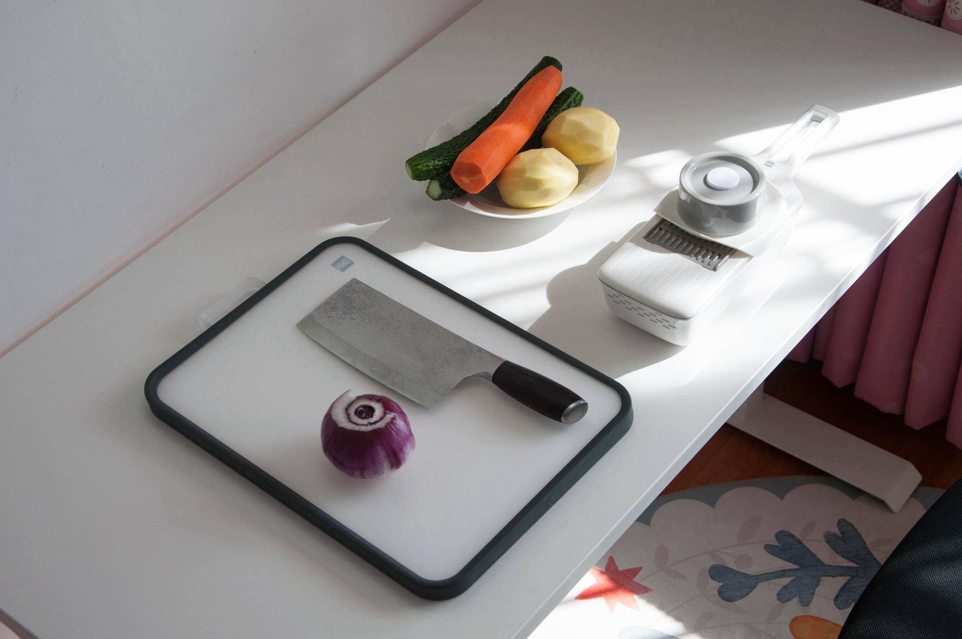 多功能切菜器厨房必备好物推荐,多功能不锈钢双面切菜板