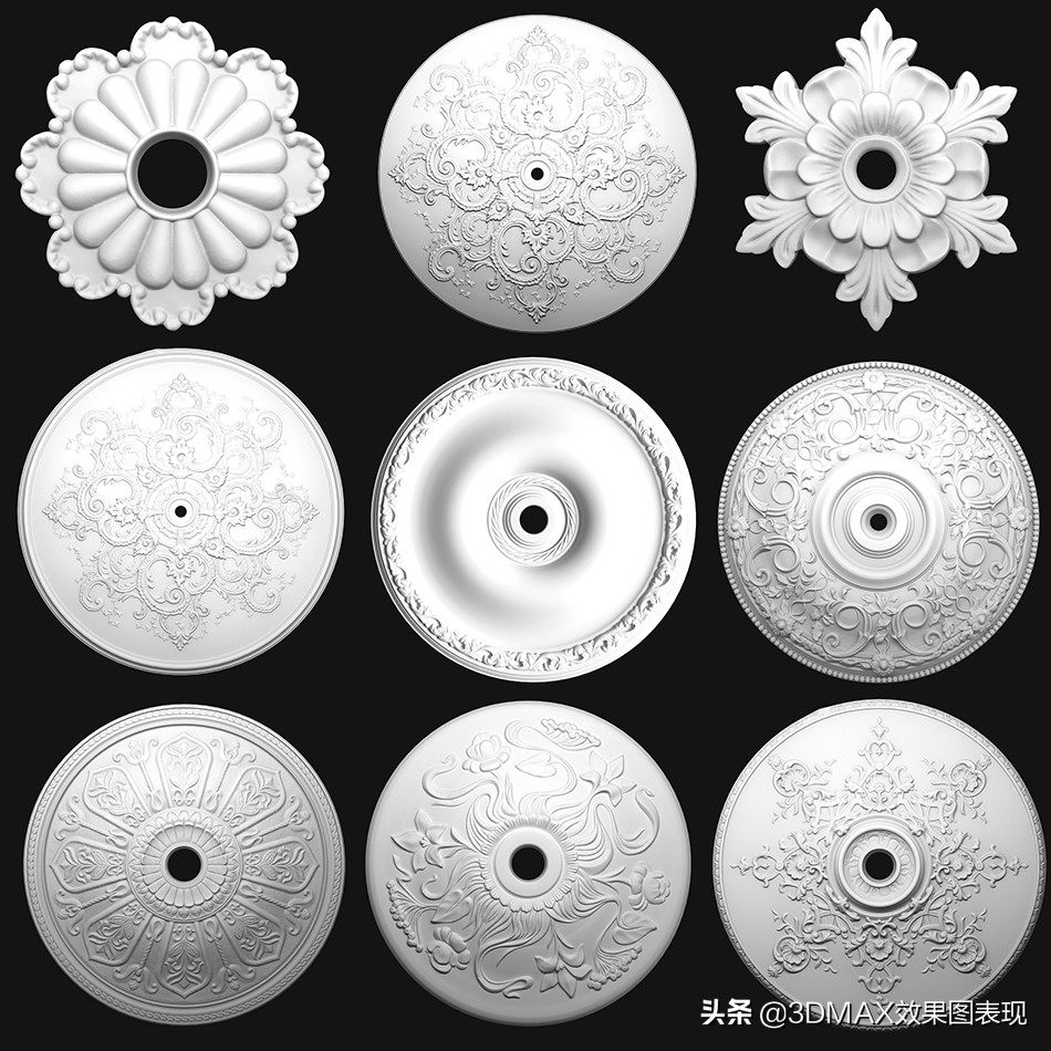 欧式建筑花纹装饰图,su欧式雕花模型
