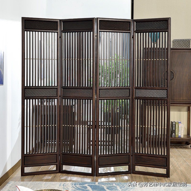 家居实木屏风,新中式实木屏风隔断