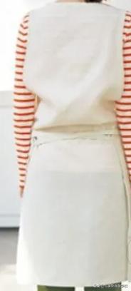 前后双面系带围裙效果附图纸,宝宝前后双面系带围裙