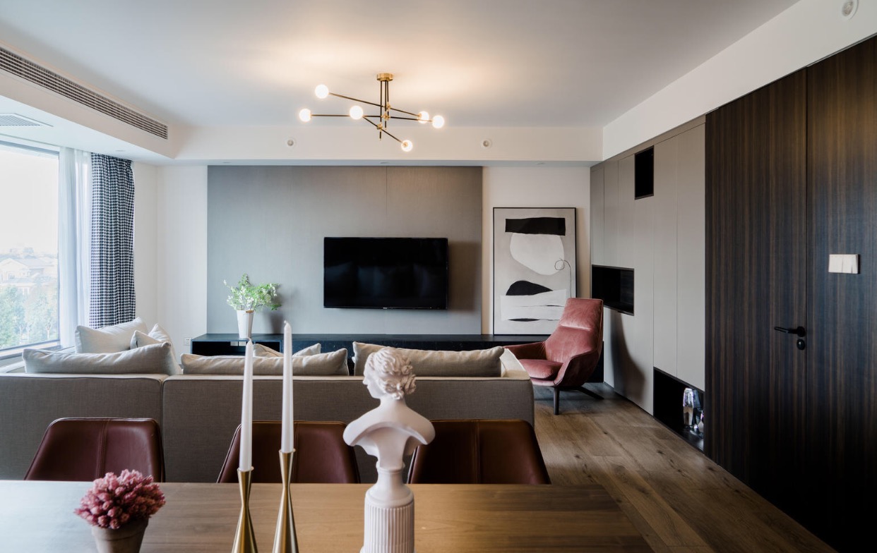 轻奢现代风格装修180大平层,棠悦府16栋装修