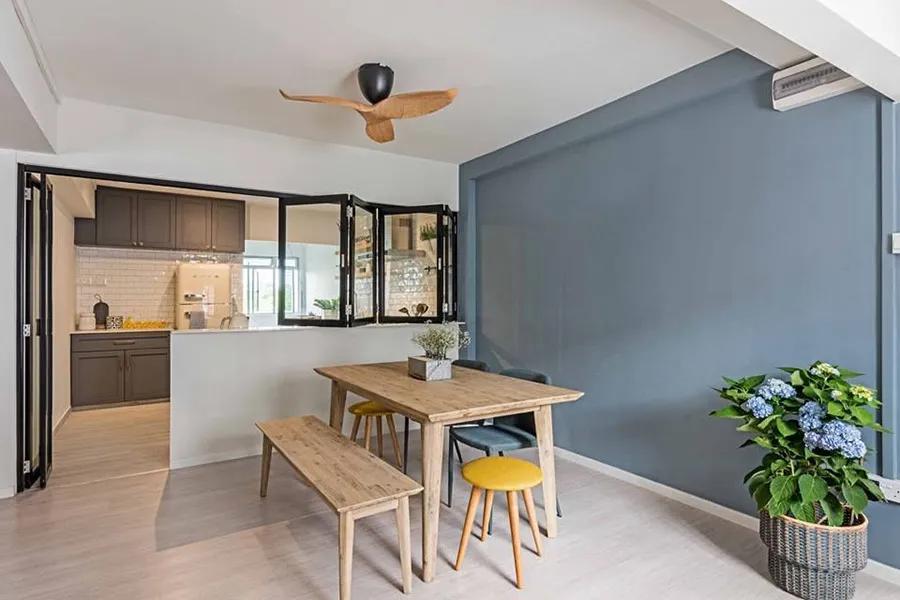 开放式厨房三联动玻璃门,开放式厨房加装玻璃门