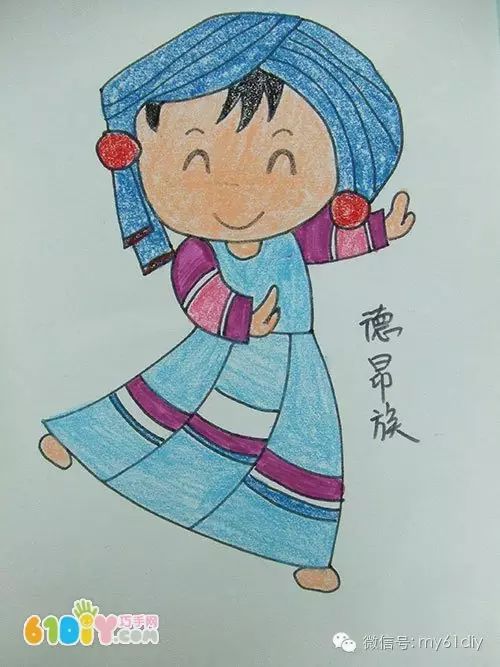 各族儿童简笔画的图片,56民族儿童简笔画大全
