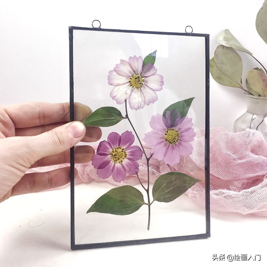 墙壁仿真花装饰创意,玻璃鲜花