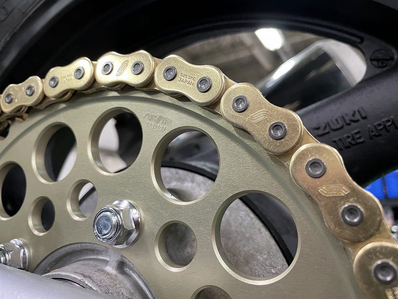 摩托车前链条改16齿,摩托车换牙盘链条教程