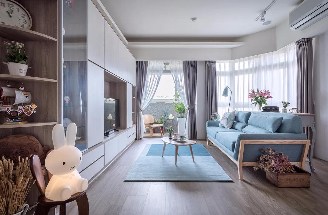 淡雅日式搭配童趣北欧风！89.3平米自然木质调家庭住宅