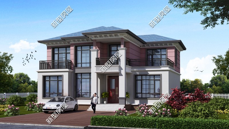 18米宽10米进深双拼两层别墅图纸,农村两层别墅怎么建