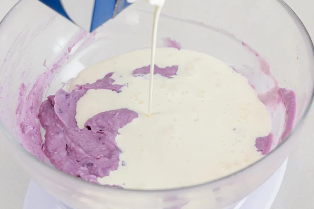 紫薯天使蛋糕,紫薯爱心蛋糕卷