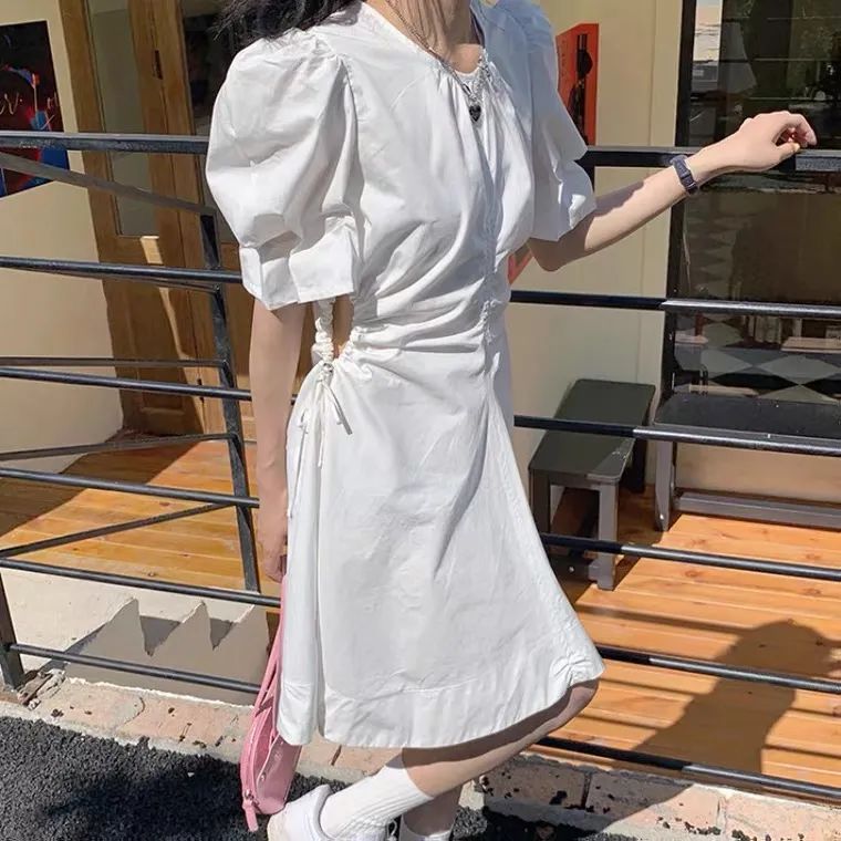 粗腰显瘦连衣裙,女生腰粗肚子大怎么穿衣服