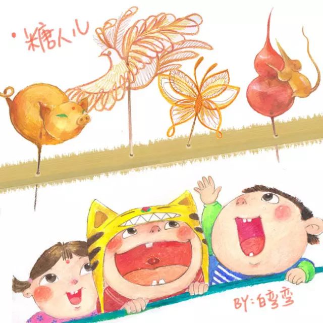 日本插画师的美食插画手绘图片,适合临摹的美食插画