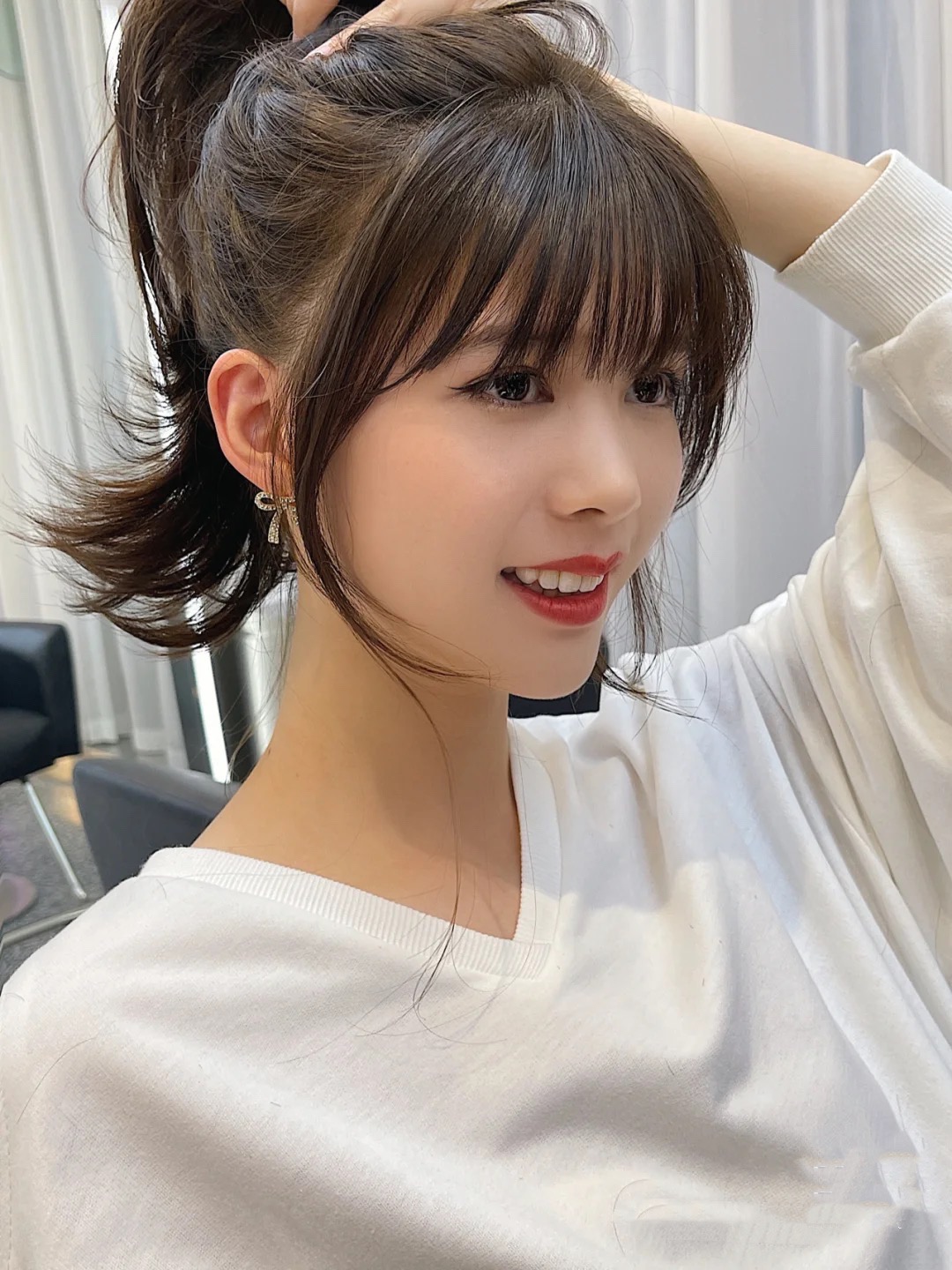 法式刘海加空气刘海学生不挑脸型,女生适合的刘海学生党法式刘海