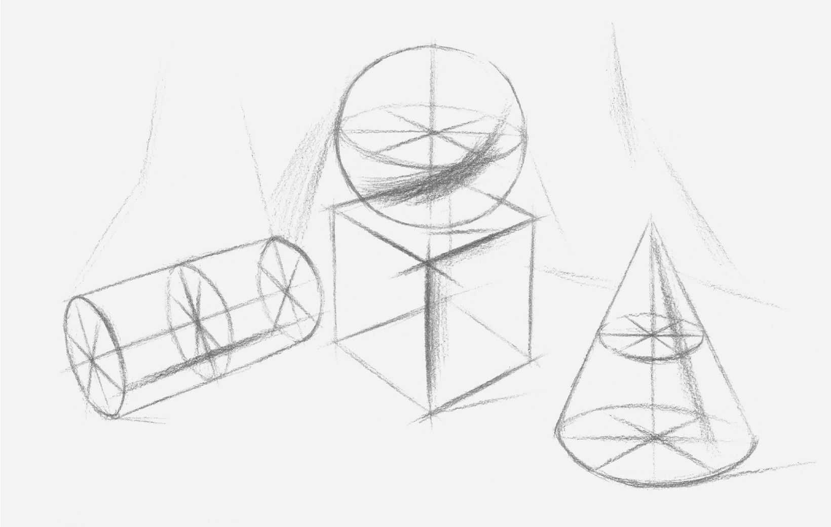 结构素描几何体教学长方形,16种素描基础几何体画法