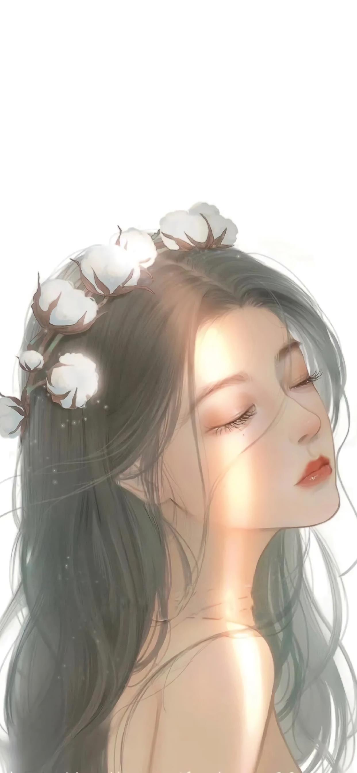 好看的女生壁纸插画图,插画小清新女生壁纸