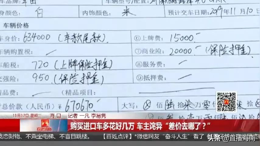 买*口车进**多花好几万,车主诧异“6万多定金去哪了”?车行销售员:用来吃饭打点