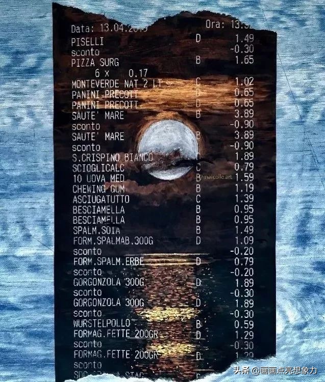 购物小票居然秒变名画?果然是天才少年的神操作