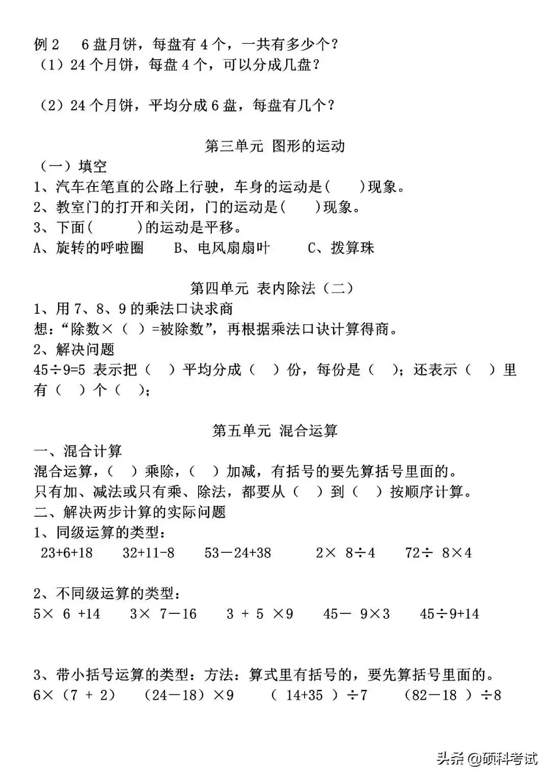 二年级下册数学各单元知识点总结,二年级下数学1-4单元思维导图创意