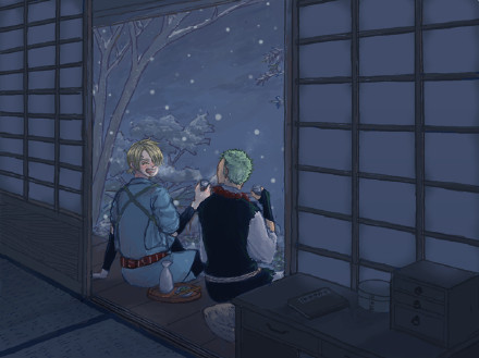 索隆和山治的情侣时刻,索隆和山治日常干架