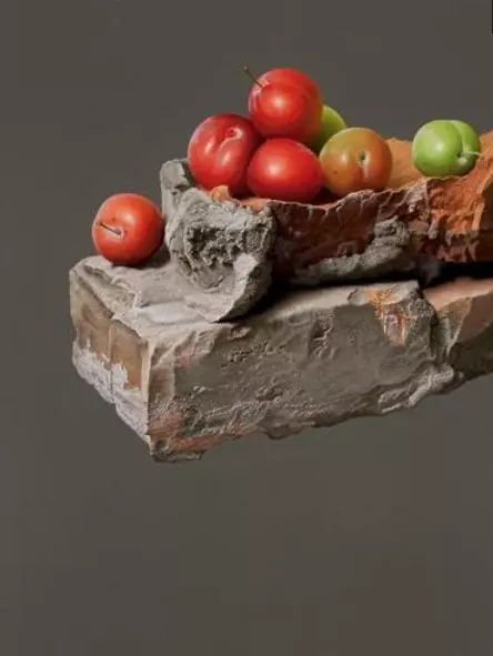 冷军画桃子图片大全,冷军画桃子放大5倍