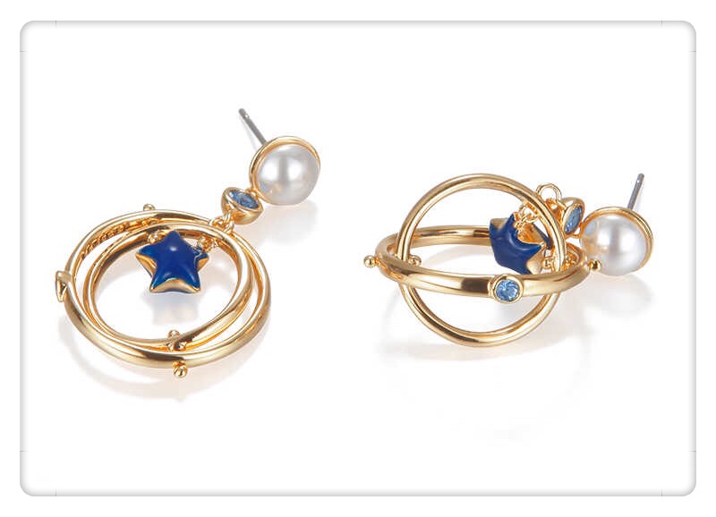 刘诗诗同款福禄耳环,刘诗诗多层杏叶耳环