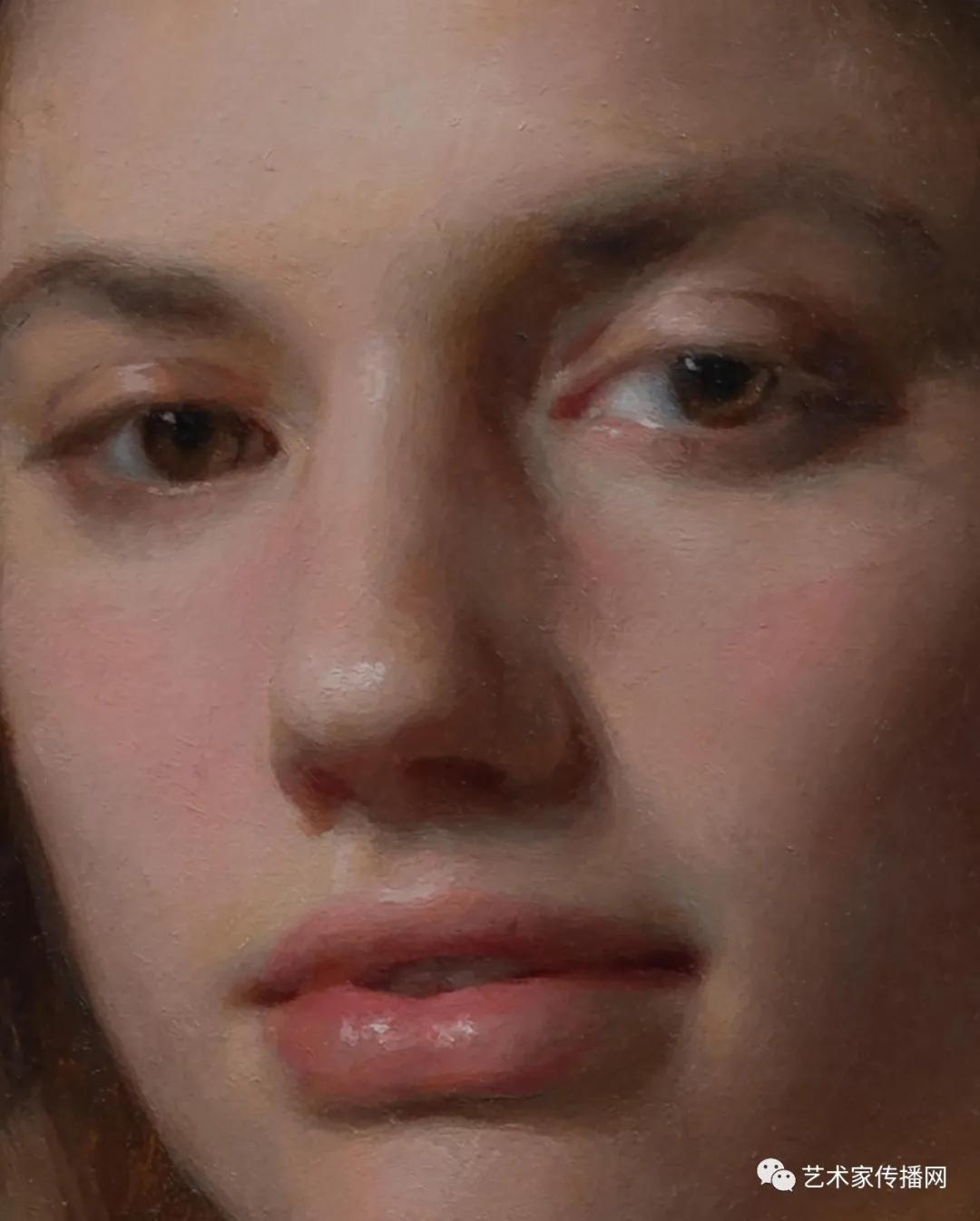 美国写实油画大师作品欣赏,写实油画中国女肖像脸部调色技巧