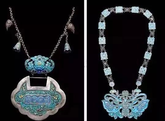 古代双寿长命锁,古人颈饰长命锁