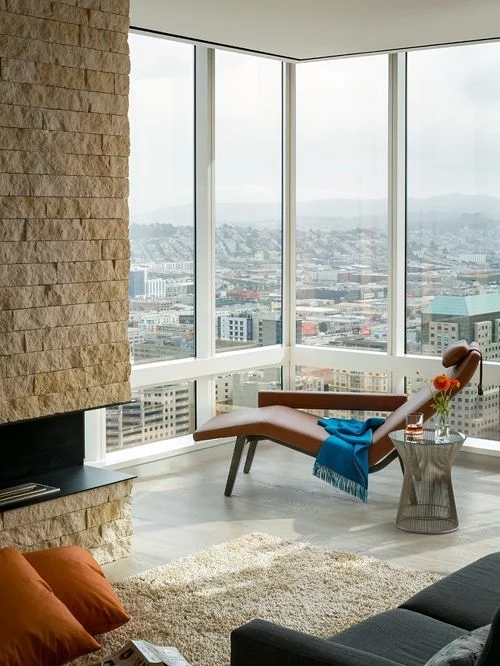 打通客厅与卧室的墙,客厅和阳台一体打通无门垛效果图