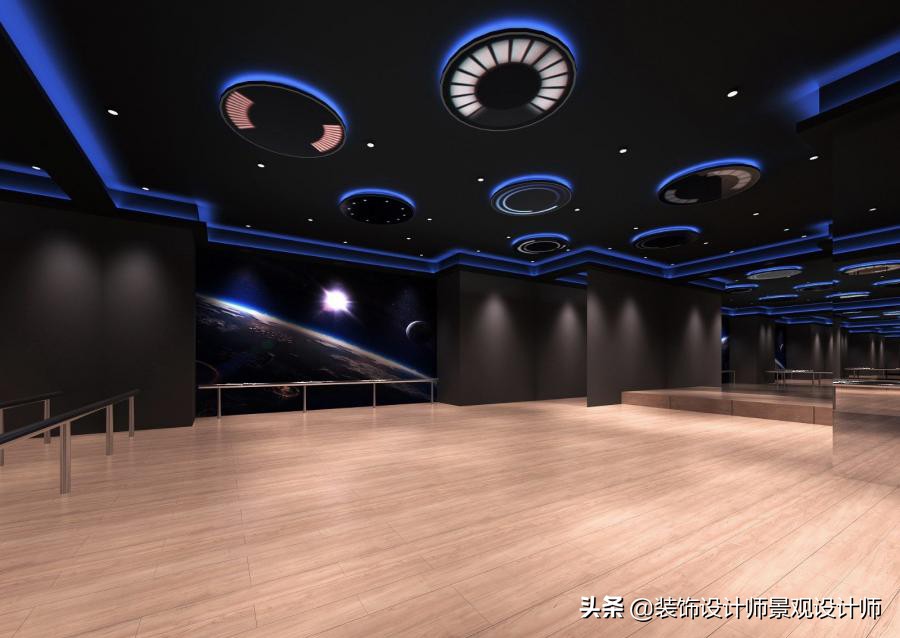 公司健身房设计效果图,书房健身房二合一设计效果图