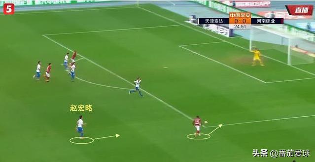 带刀后卫赵宏略,赵宏略进球