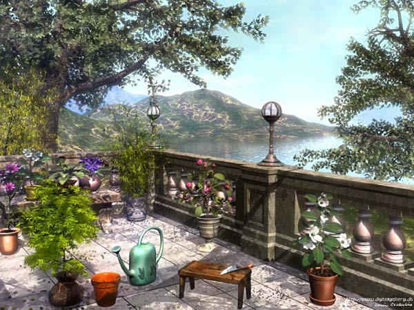 精美壁纸二次元风景油画,壁纸可爱油画质感风景