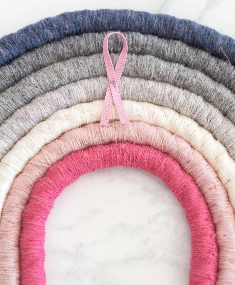 自制漂亮的挂毯,做彩虹云朵挂坠