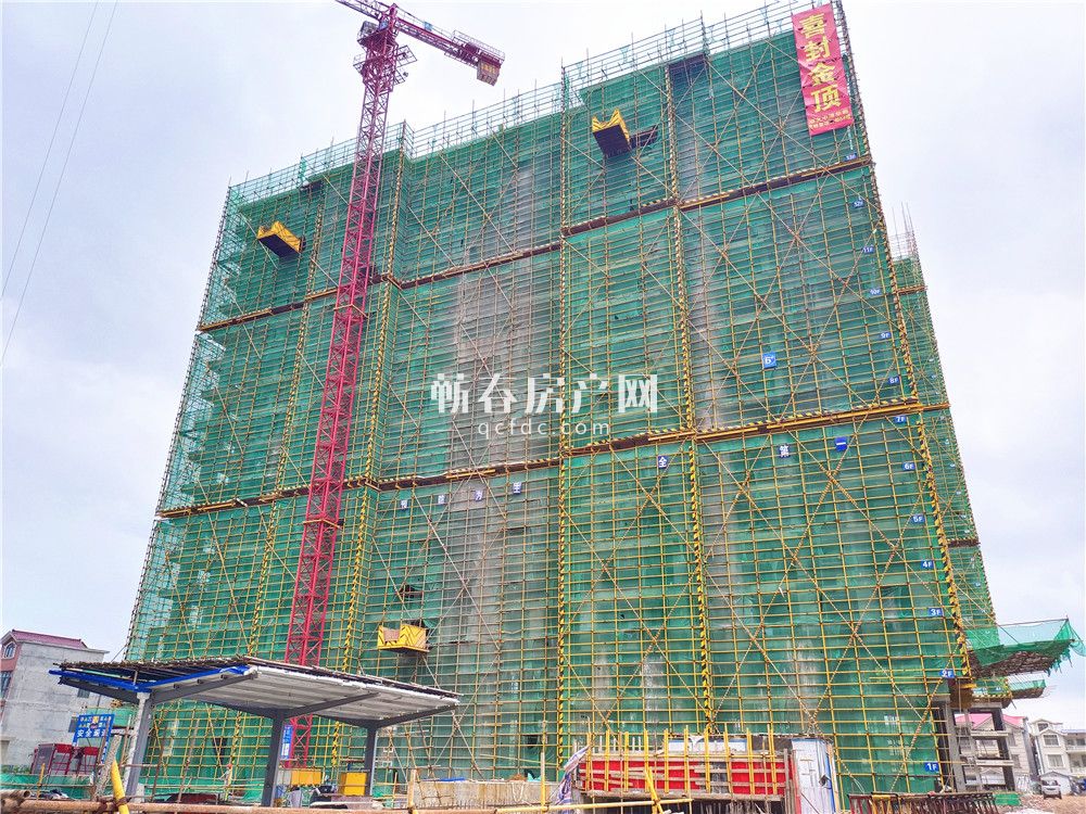 花郡玫瑰园1月份最新工程进度,工程进度洋房已封顶