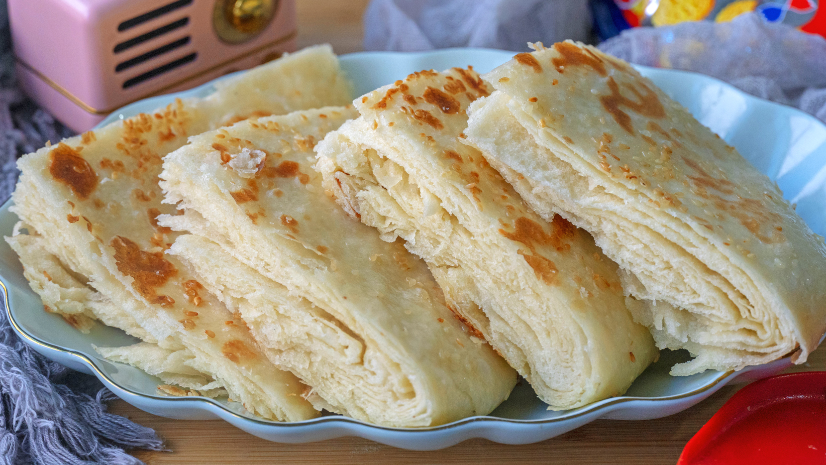 千层饼正宗做法与配方,千层饼这样做再也不用买早点了