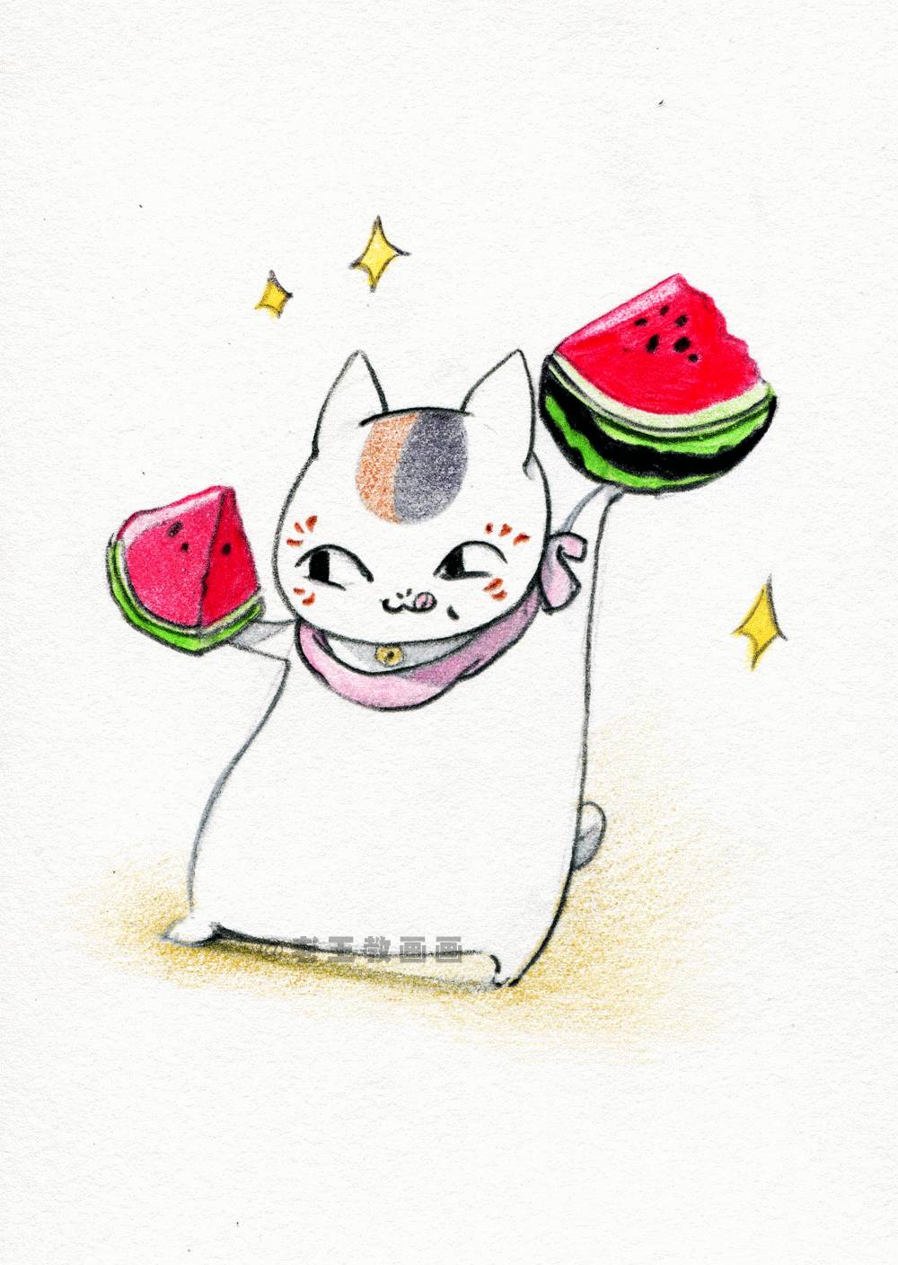 夏目友人帐猫咪老师简笔画,夏目的猫咪老师怎么画