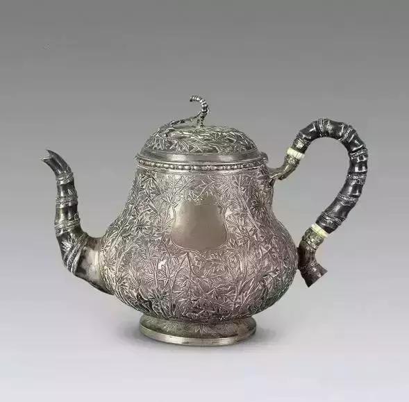 中国古漆器茶壶,古青花瓷茶壶