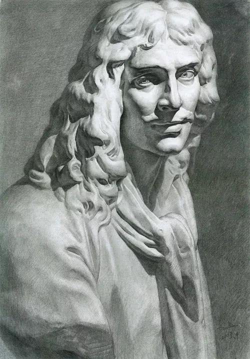 素描石膏像写生方法说课,素描石膏像入门教程