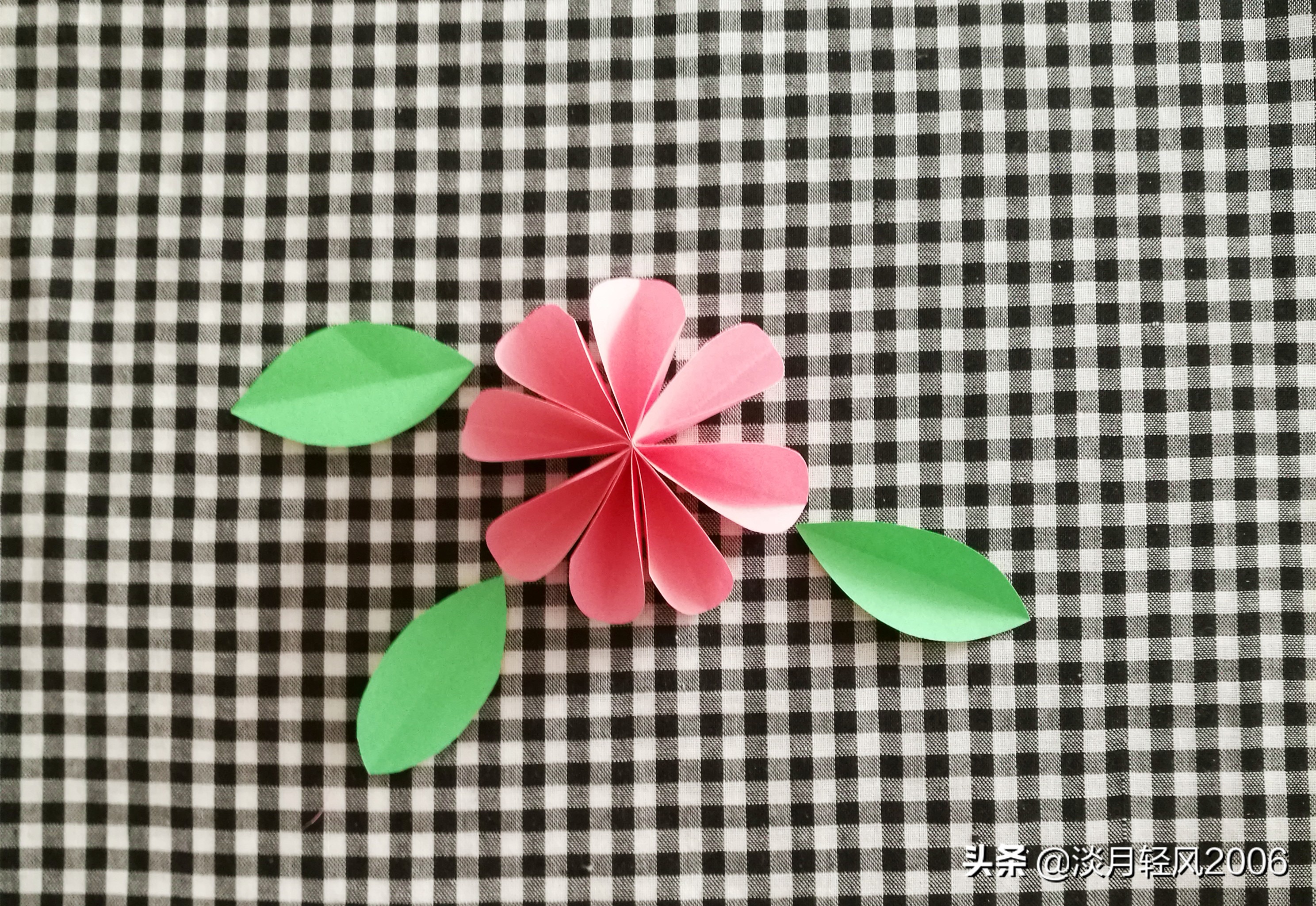 手工卡纸简单立体小花,彩色卡纸立体手工