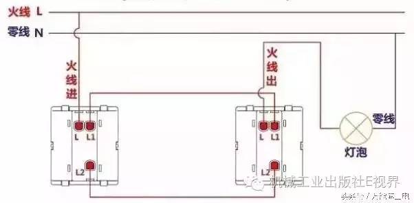 浴霸怎么接线三联三控开关接线图,灯泡内部接线和开关接线图