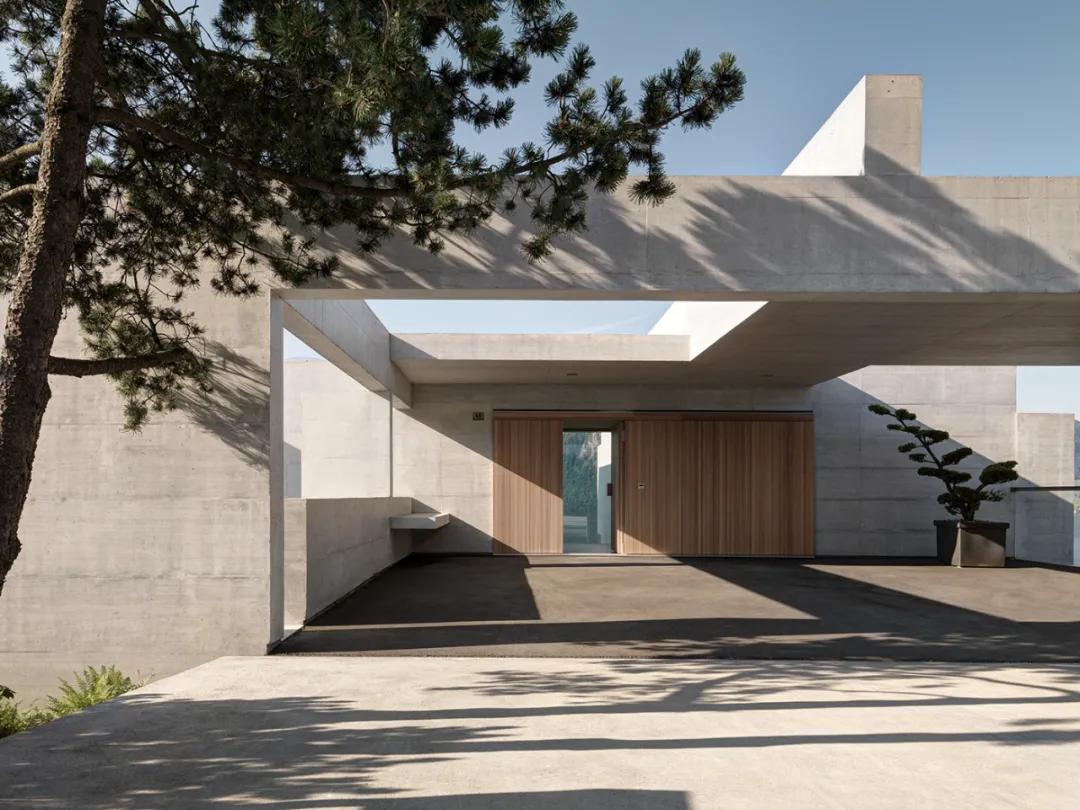 中式极简混凝土别墅设计,清水混凝土极简别墅