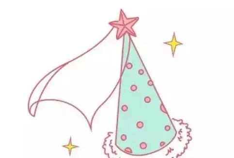 生日帽简笔画简单又好看,戴生日帽的男孩简笔画