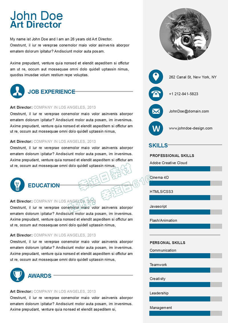 精美的个人简历展示,50个人简历模板