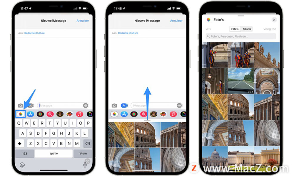 如何在iPhone、iPad和Mac上通过iMessage共享照片和视频？