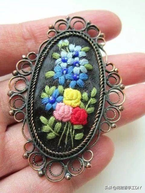 简单的刺绣秒学会,简单做美丽项链