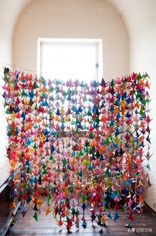 diy手工千纸鹤,diy千纸鹤挂件详细教程