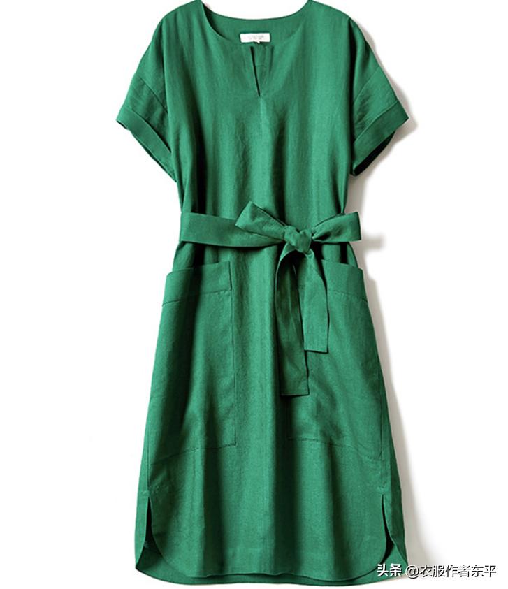 简单大气的亚麻连衣裙，不挑人。但挑版型和做工，你想要试试吗？