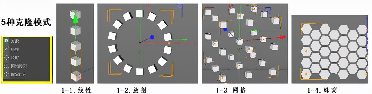 c4d怎么退出线性克隆,c4d线性克隆案例